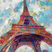 Abstract Eifel - Paris France Art Print