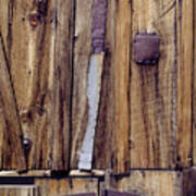 Abstract Rustic Photography - One-eyed Barn Door Art Print