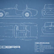 Ac Cobra Blueprint Art Print