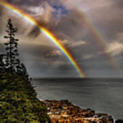 Acadia Double Rainbow Ii Art Print