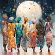 African Moon 08 Art Print