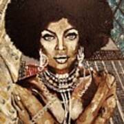 Afro Beauty In Manhattan Art Print