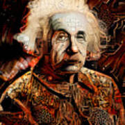 Albert Einstein Time Machine 20210215 Art Print