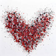 Alizarin Crimson Heart Art Print