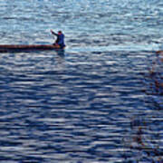 Alone On Lugu Lake China Art Print