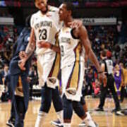 Anthony Davis And Rajon Rondo Art Print