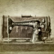 Antique Singer Sewing Mawichine Art Print
