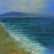 Aqua Seashore Art Print