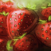 Art -- Paradise Strawberries Art Print