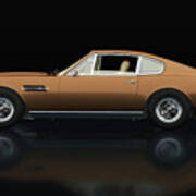 Aston Martin Vantage 1977 Lateral View Art Print