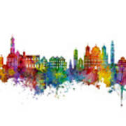 Augsburg Germany Skyline #45 Art Print