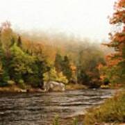 Ausable River In Lake Placid Painting Art Print