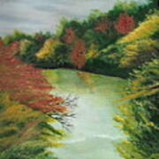 Autum River Art Print