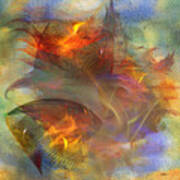 Autumn Ablaze - Square Version Art Print