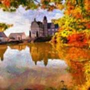 Autumn At Haemelschenburg Castle Art Print