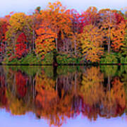 Autumn Price Lake Fall Sunrise Panorama Art Print