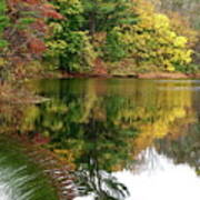 Autumn Reflections At Natick Dam Art Print