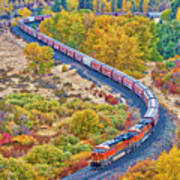 Autumn Train Art Print