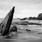 Ayrmer Cove South Hams Deven South West Coast Path Black And White Art Print