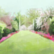 Azaleas And Cherry Blossoms Brooklyn Botanic Garden Art Print