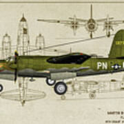 B-26 Flak Bait Profile Art Art Print
