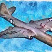B-57 In Flight Art Print