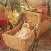 Baby Doll In Antique Buggy Art Print