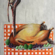 Baked Turkey Art Print