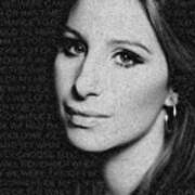 Barbra Streisand And Lyrics Art Print