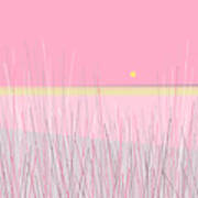 Barnegat Bay Abstract In Pink Art Print