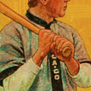 Baseball Game Cards Of Sweet Caporal Joe Tinker Bat On Shoulder Oil Painting Art Print