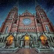 Basilica Of Ste. Anne De Detroit Img_7462-sky Art Print