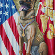 Bass The War Hero K9 Art Print