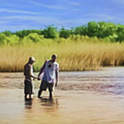 Beach Ocean Coast Fishing 327 Art Print