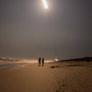 Beach Rocket Launch Art Print