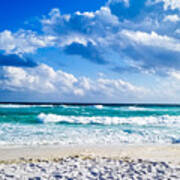 Beach Waves, Opal Beach, Pensacola Beach, Florida Art Print