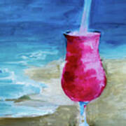 Beachy Drinky Art Print