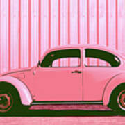Beetle Pop Pink Art Print