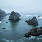 Between Dawn And Sunrise At Arch Rock Picnic Area, No. 2 Art Print