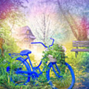 Bicycle In The Mist Art Print