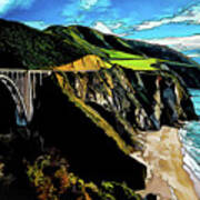 Big Sur Bridge Art Print