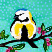 Bird Teal Art Print
