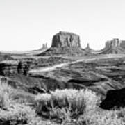 Black Arizona Series - Amazing Monument Valley Ii Art Print