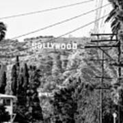 Black California Series - Hollywood Sign Art Print