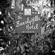 Black California Series - L.a Beverly Hills Hotel Art Print