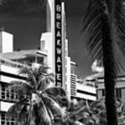 Black Florida Series - Beautiful Miami Art Deco Art Print