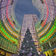 Bloomberg Tower Nyc Christmas Tree Art Print