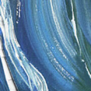 Blue And Gorgeous Wave Of The Sea Beach House Ocean Art Xiv Art Print