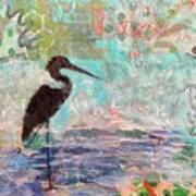 Blue Heron At Dusk Art Print