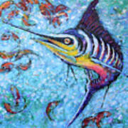 Blue Marlin Hunting Art Print